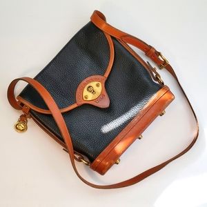 Dooney & Bourke Vintage Leather Crossbody Bag | Black & Brown